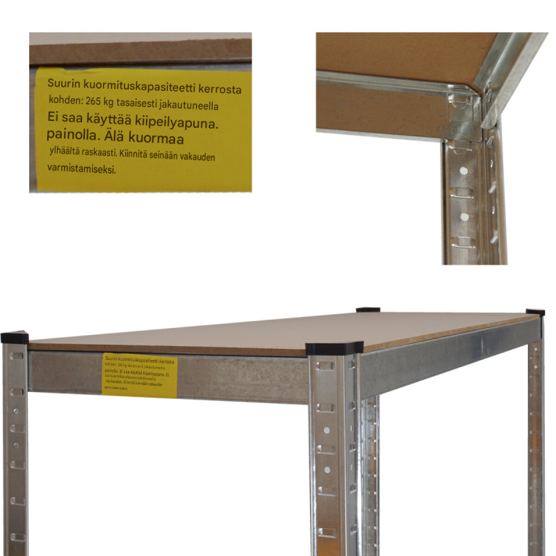 Rengasteline 8 renkaalle, 180 x 120 x 40 cm, 795 kg, sinkitty teräs