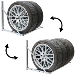 Trutzholm seinäkiinnitteinen rengasteline 4 autonrenkaalle, teräs, 69–120 cm