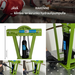 Hydraulinen putkentaivutuskone 12 t, 90°, teräs, 6 matriisia
