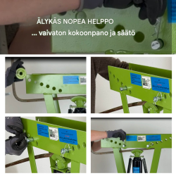 Hydraulinen putkentaivutuskone 12 t, 90°, teräs, 6 matriisia