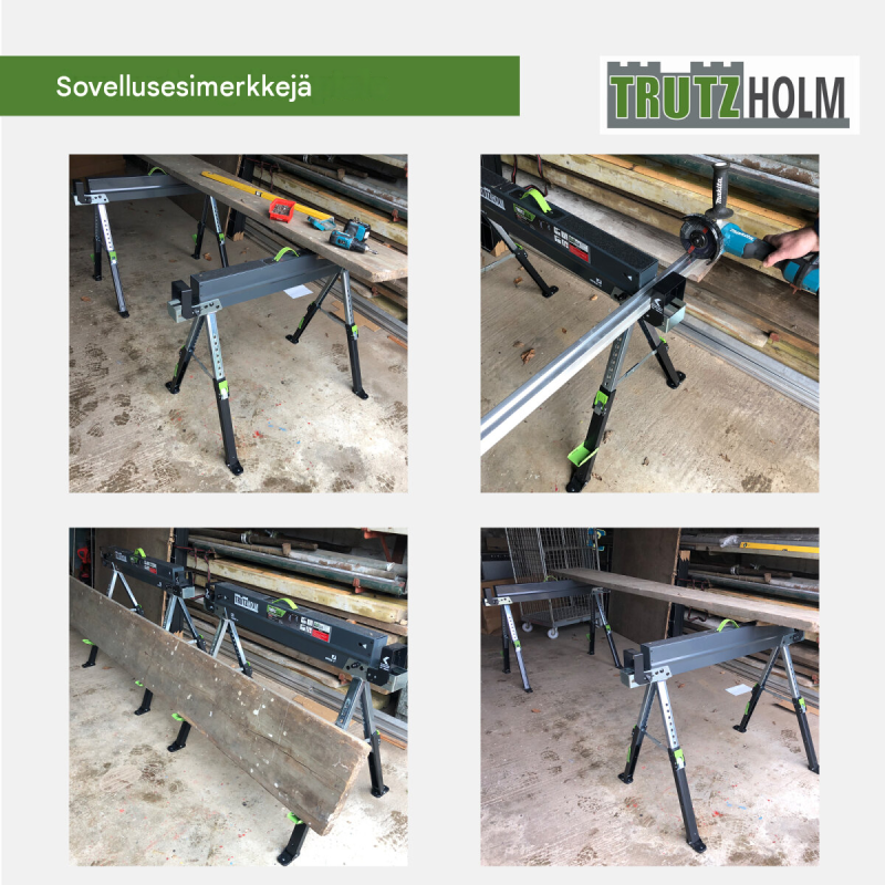TRUTZHOLM Sägebock 2.0 Deluxe sahauspukki, 9-portainen, 650 kg, sinkitty teräs