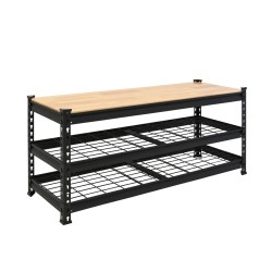 TRUTZHOLM kenkähylly istuimella 115 x 40 x 54 cm musta 600 kg