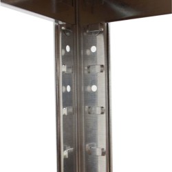 Raskashyllystö 2 kpl, metalli, 160 x 80 x 40 cm, 4 tasoa, 320 kg per hylly