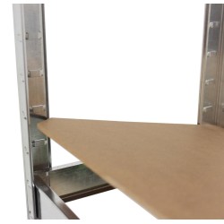 Raskaan kuorman hylly 2 kpl, galvanoitu metalli, 170 x 75 x 30 cm, 375 kg