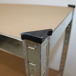 Raskasmetallihylly 180 x 90 x 40 cm, 875 kg, sinkitty metalli, 5 puuhyllyä