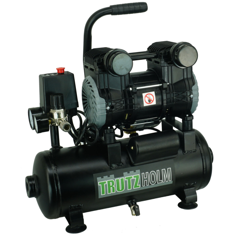 TRUTZHOLM hiljainen Brushless-kompressori 9 l, öljytön, 900 W, 8 bar, tarvikkeet