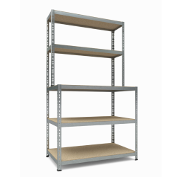 TKT Work System hylly ja työpöytä 180 x 100 x 60 30 cm 5 hyllytasoa