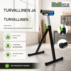TRUTZHOLM Rollenbock, kokoontaitettava ja korkeussäädettävä 67–109 cm, kantavuus 90 kg