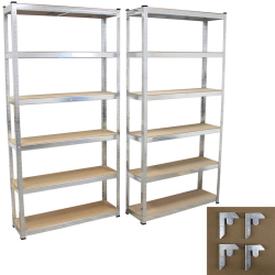 TRUTZHOLM raskashylly 2 kpl galvanoitu 200 x 100 x 30 cm 900 kg hyllyä kohti