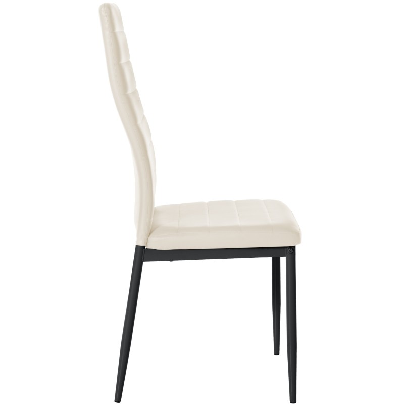 Moderni 6 ruokailutuolin setti keinonahalla tai sametilla