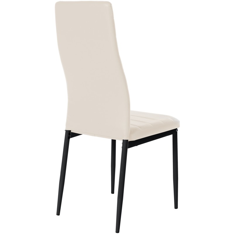 Moderni 6 ruokailutuolin setti keinonahalla tai sametilla