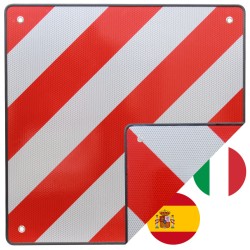 TrutzHolm 2 in 1 varoitustaulu Italiaan ja Espanjaan 50 x 50 cm alumiini