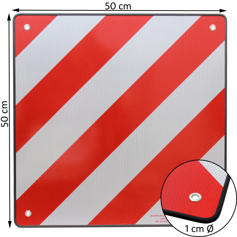 TrutzHolm® 2-in-1-varoitustaulu Italiaan ja Espanjaan, 50 x 50 cm, alumiini