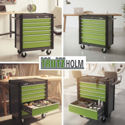 TRUTZHOLM Trutzi työkalukärry, 6 laatikkoa, lukittava, vihreä, 78 x 64 x 35 cm