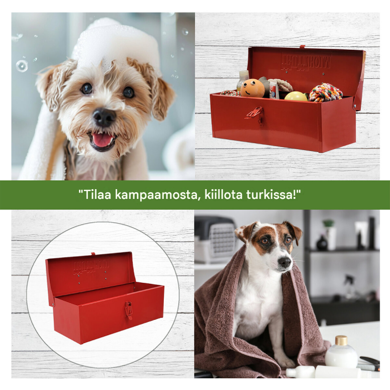 TRUTZHOLM-työkalulaatikko, jauhemaalattu teräs, 38 x 16 x 12,5 cm, 7,5 l