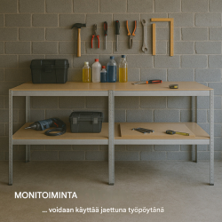 TrutzHolm ® raskaan kuorman varastohylly, 180 x 115 x 60 cm, 875 kg, 5 hyllytasoa