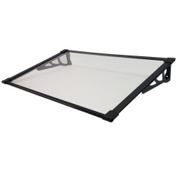 Sisäänkäyntikatos 120 x 80 120 x 90 tai 150 x 90 cm polykarbonaatti alumiini läpinäkyvä