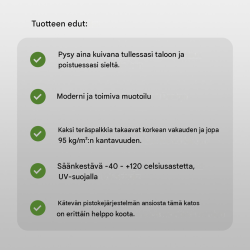 Sisäänkäyntikatos 120 x 80, 120 x 90 tai 150 x 90 cm, polykarbonaatti, alumiini, läpinäkyvä