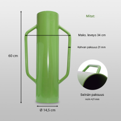 Trutzholm® paalujuntta 18 kg, teräs, Ø 145 mm, 600 mm, 40115