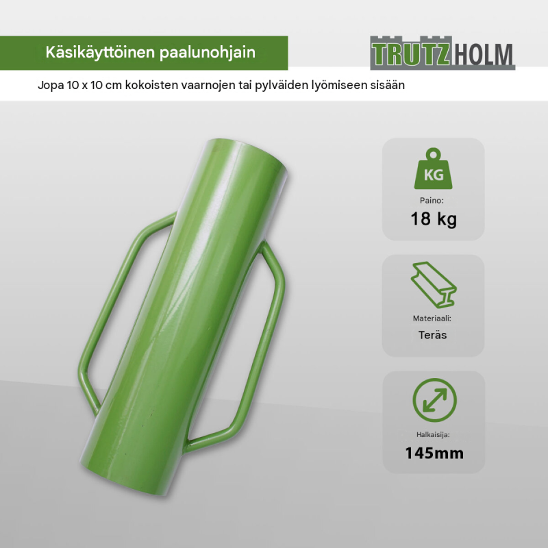 Trutzholm® paalujuntta 18 kg, teräs, Ø 145 mm, 600 mm, 40115