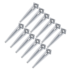 Maahan lyötävä pylväsjalka 12 kpl 40 mm kuumasinkitty teräs 500 mm 100x100 mm