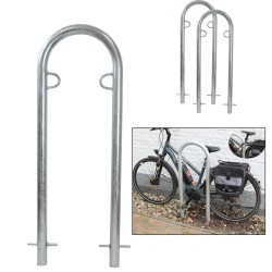 Polkupyöräteline 2 kpl kuumasinkitty teräs 1115 x 400 mm 49 mm betonoitava