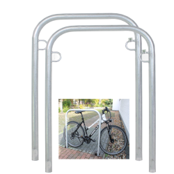 Polkupyöräteline 2 kpl kuumasinkitty teräs 1140 x 780 mm betonoitava 49 mm
