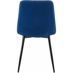 Tyylikäs Antibes-ruokapöydän tuoli pehmustetulla kankaalla ja metallirungolla