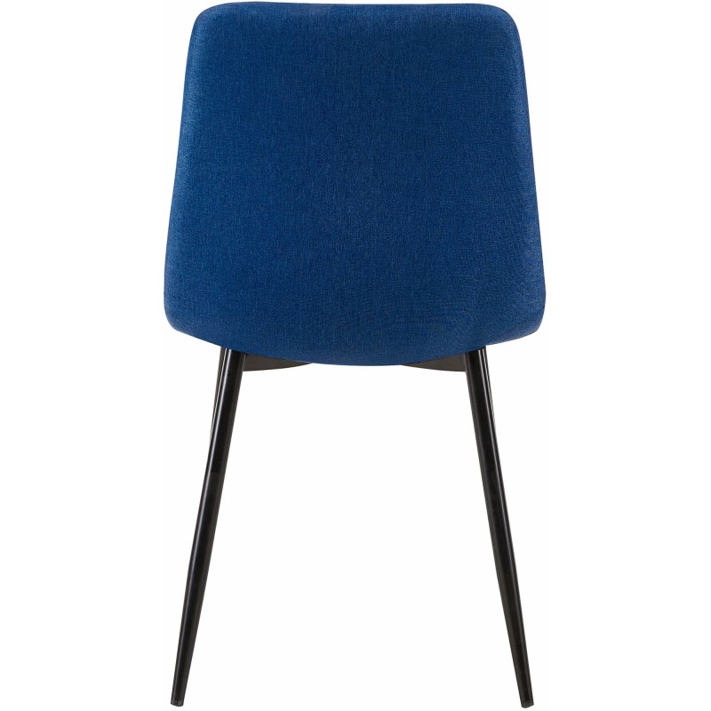 Tyylikäs Antibes-ruokapöydän tuoli pehmustetulla kankaalla ja metallirungolla