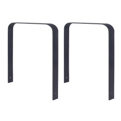 2 x TRUTZHOLM pyöräteline teräs 1150 x 760 mm antrasiitti betonointiin