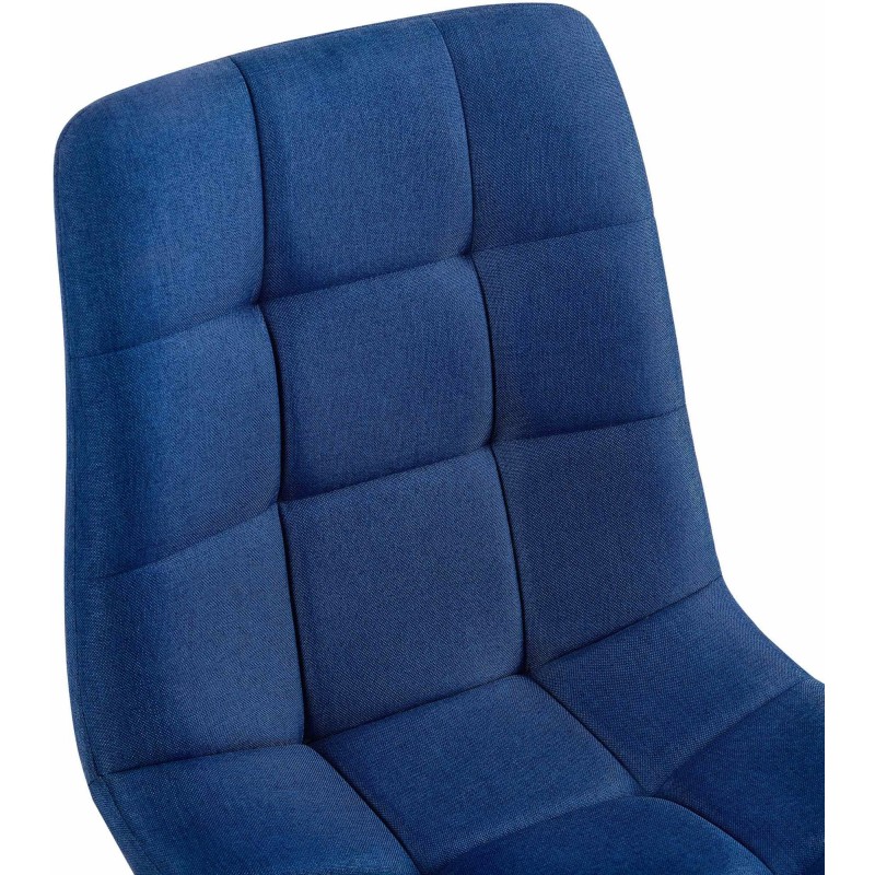 Tyylikäs Antibes-ruokapöydän tuoli pehmustetulla kankaalla ja metallirungolla