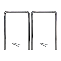 TRUTZHOLM pyöräteline 2 kpl ruostumaton teräs 118 x 78 cm betonoitava 4 pyöräpaikkaa