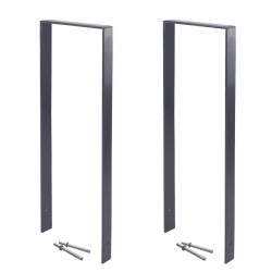 2 x polkupyörän nojausteline 119 x 39 cm 13 mm teräs anthrasitinharmaa betonoitava