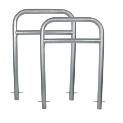 2 kpl polkupyörätelineitä Typ H kuumasinkitty teräs 780 x 1150 mm 60 mm