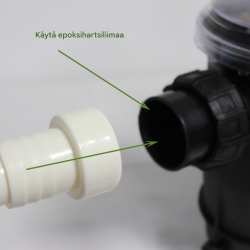 PVC-U 50 letkuliitinadapterit 2 kpl, 32 - 38 mm letkuille, 25 mm liimaholkki