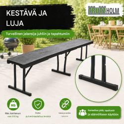 TRUTZHOLM olutpenkki 2 kpl, taitettava, harmaa puukuosi, 180 cm