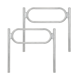 TRUTZHOLM pyöräteline 2 kpl kuumasinkitty teräs 1150 x 1240 mm betonoitava 2 pyöräpaikkaa