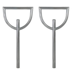 TRUTZHOLM pyöräteline 2 kpl 115 x 56 cm kuumagalvanoitu teräs 2 pyöräpaikkaa betonoitava