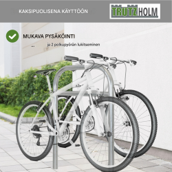 TRUTZHOLM polkupyöräteline 2 kpl, kuumasinkitty teräs, 115 x 78 cm, 2 pyöräpaikkaa