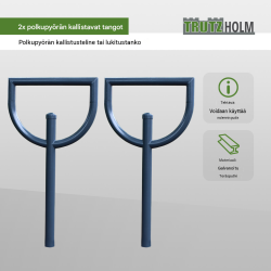 TRUTZHOLM polkupyörien nojatelineet 2 kpl, 118 x 56 cm, teräs, antrasiitti, betonoitava