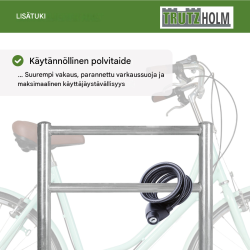TRUTZHOLM-polkupyöräteline 2 kpl, Typ H, 115 x 75 cm, kuumasinkitty teräs, Ø 60 mm