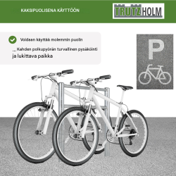 TRUTZHOLM-polkupyöräteline 2 kpl, Typ H, 115 x 75 cm, kuumasinkitty teräs, Ø 60 mm