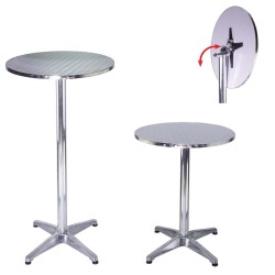 Bistro ja seisomapöytä 2 kpl alumiini kokoontaitettava 70 115 cm 60 cm