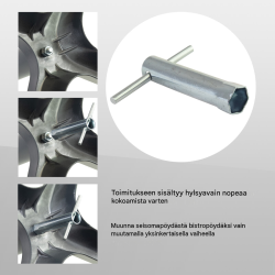 TRUTZHOLM 2-in-1-bistro- ja seisomapöytä 2 kpl, alumiini, 70/115 cm, Ø 60 cm, antrasiitti