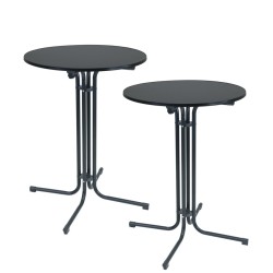 TRUTZHOLM baaripöytä 2 kpl kokoontaitettava antrasiitti 80 cm 110 cm teräs ja MDF