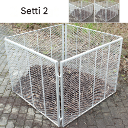 TRUTZHOLM kompostorit 2 kpl kuumasinkitty teräsverkko 100 x 100 x 80 cm