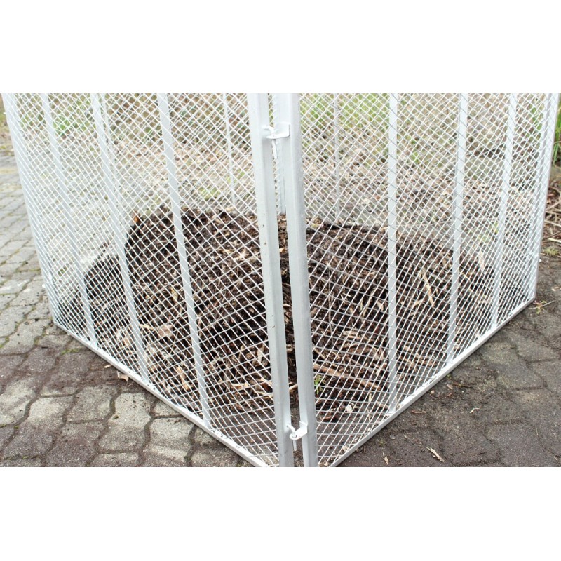 TRUTZHOLM-kompostorit 2 kpl, kuumasinkitty teräsverkko, 100 x 100 x 80 cm