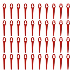 TRUTZHOLM 40 kpl nailonvaihtoteriä ruohotrimmeriin, 90 x 20 mm, punainen