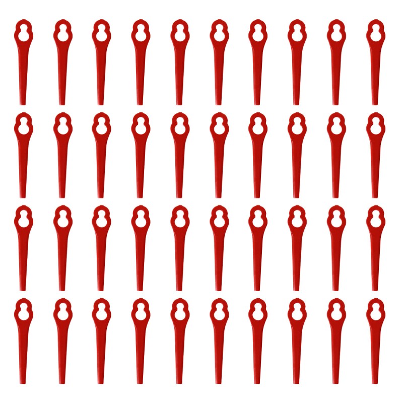 TRUTZHOLM 40 kpl nailonvaihtoteriä ruohotrimmeriin, 90 x 20 mm, punainen