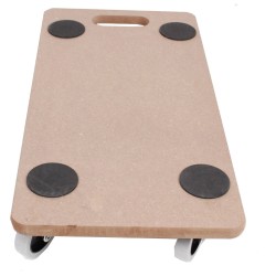 Kuljetusalustat 4 kpl, MDF, 200 kg, 580 x 285 x 110 mm, kääntöpyörät